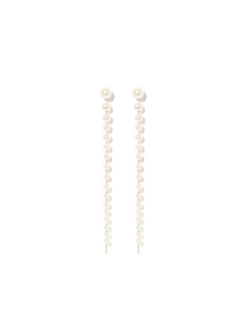 14k Yellow Gold Sea of Beauty Pearl Earrings