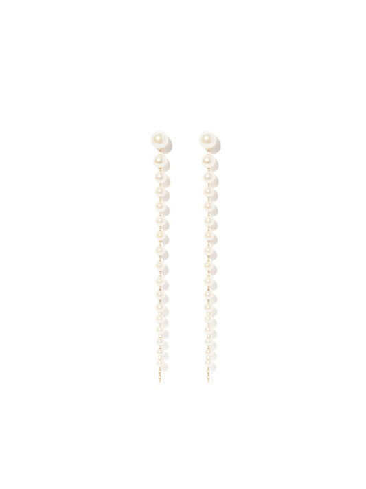 14k Yellow Gold Sea of Beauty Pearl Earrings