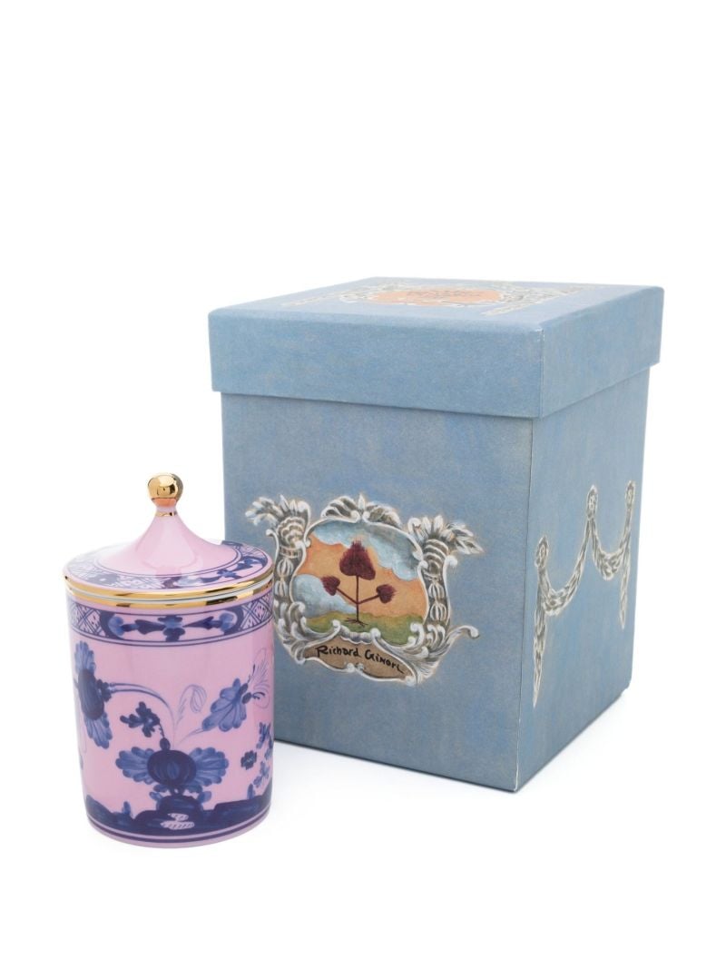 Pink Azalea Print Candle Holder