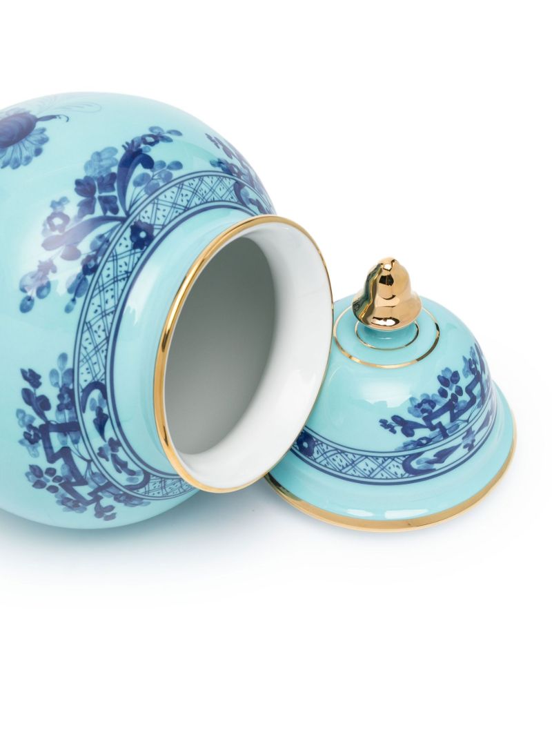 Blue East Italian Printed Vase