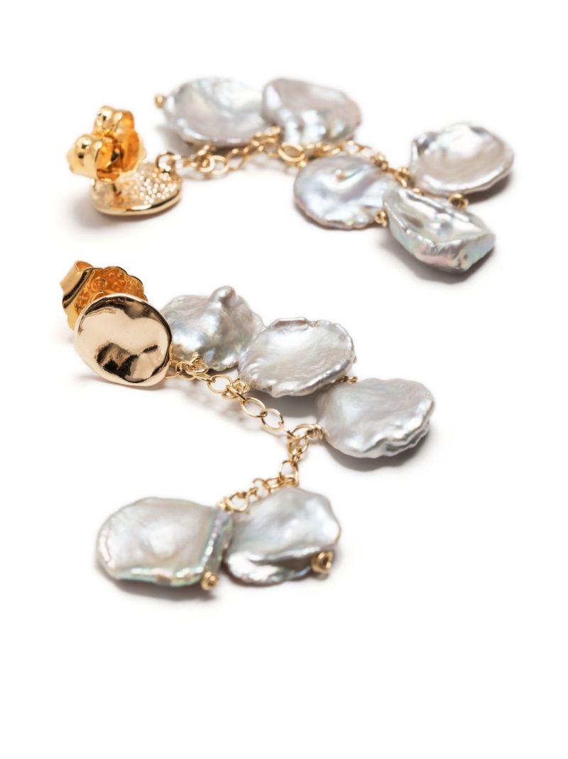 Gold-plated Petal Drop Earrings