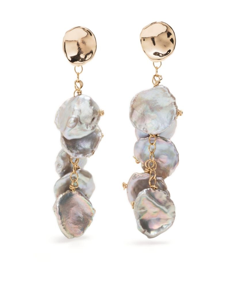 Gold-plated Petal Drop Earrings