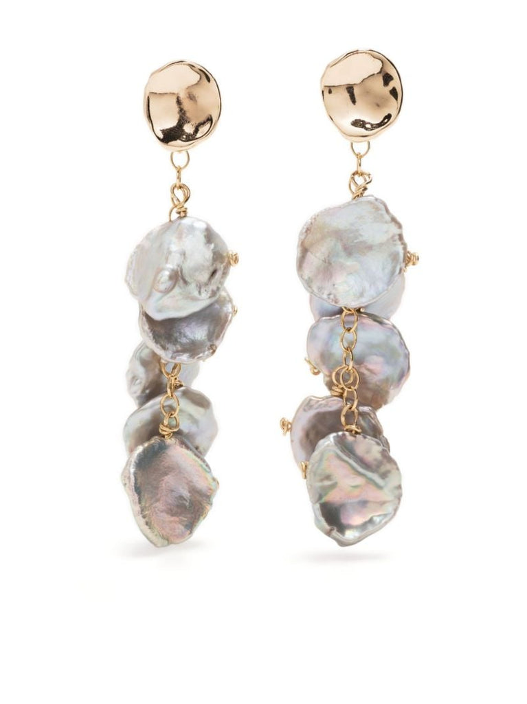 Gold-plated Petal Drop Earrings