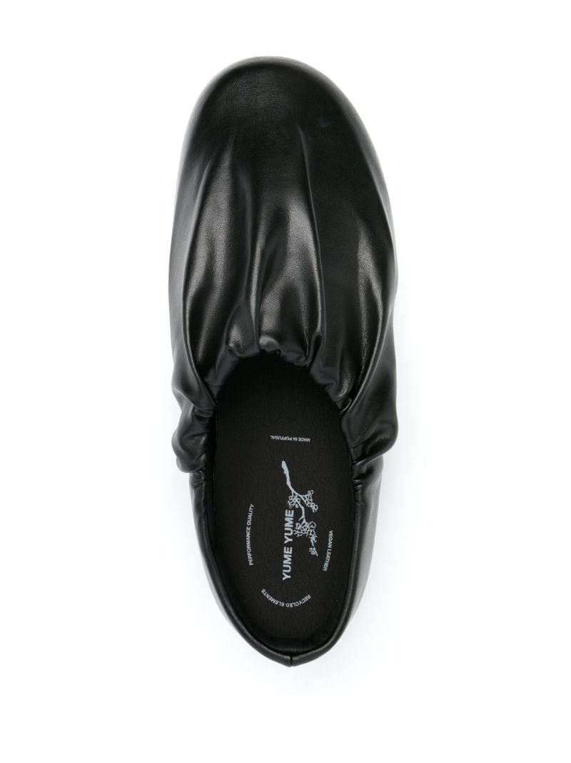 Black Camp Faux Leather Mules