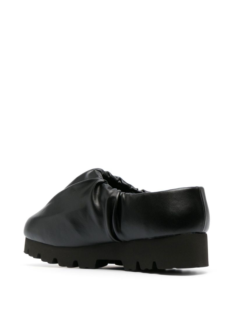 Black Camp Faux Leather Mules