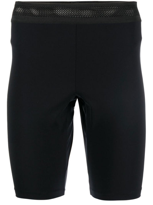 Black Logo Print Cycling Shorts