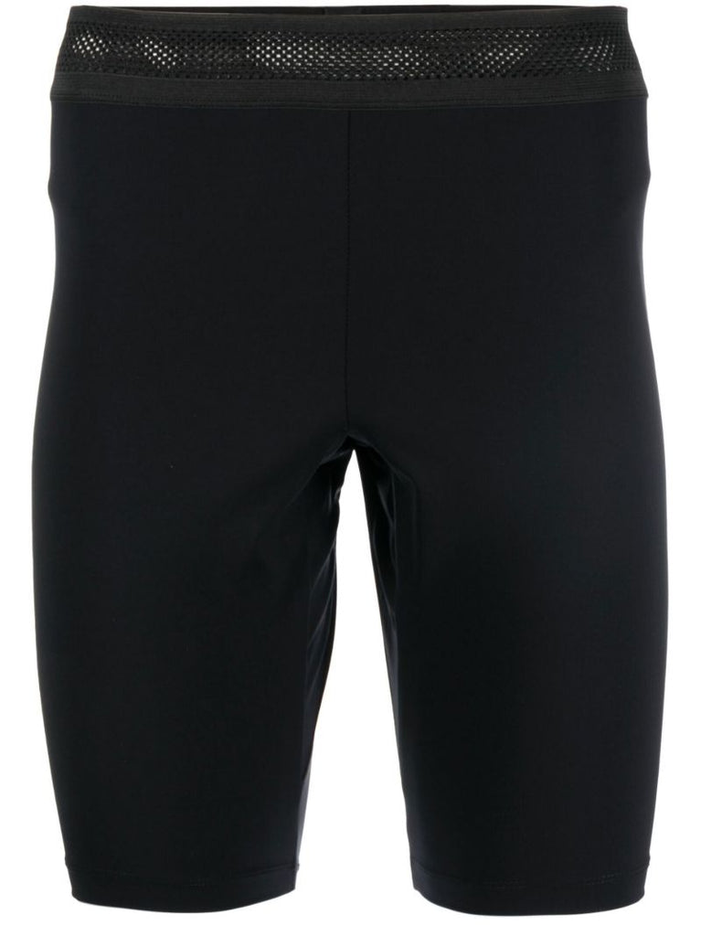 Black Logo Print Cycling Shorts