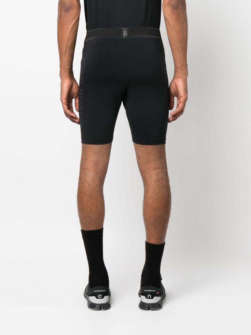 Black Logo Print Cycling Shorts