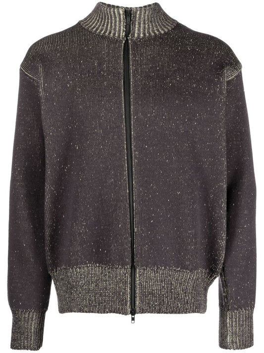 Grey Zip-up Cardigan