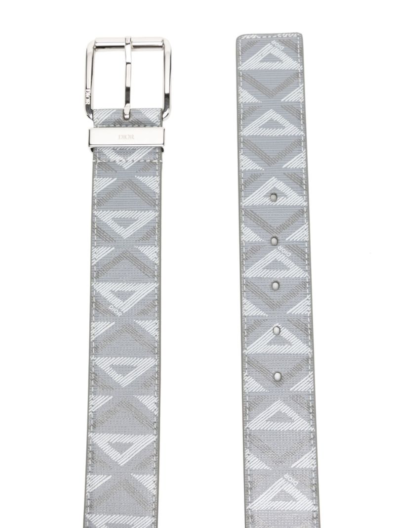 Grey Cd Diamond Pattern Belt