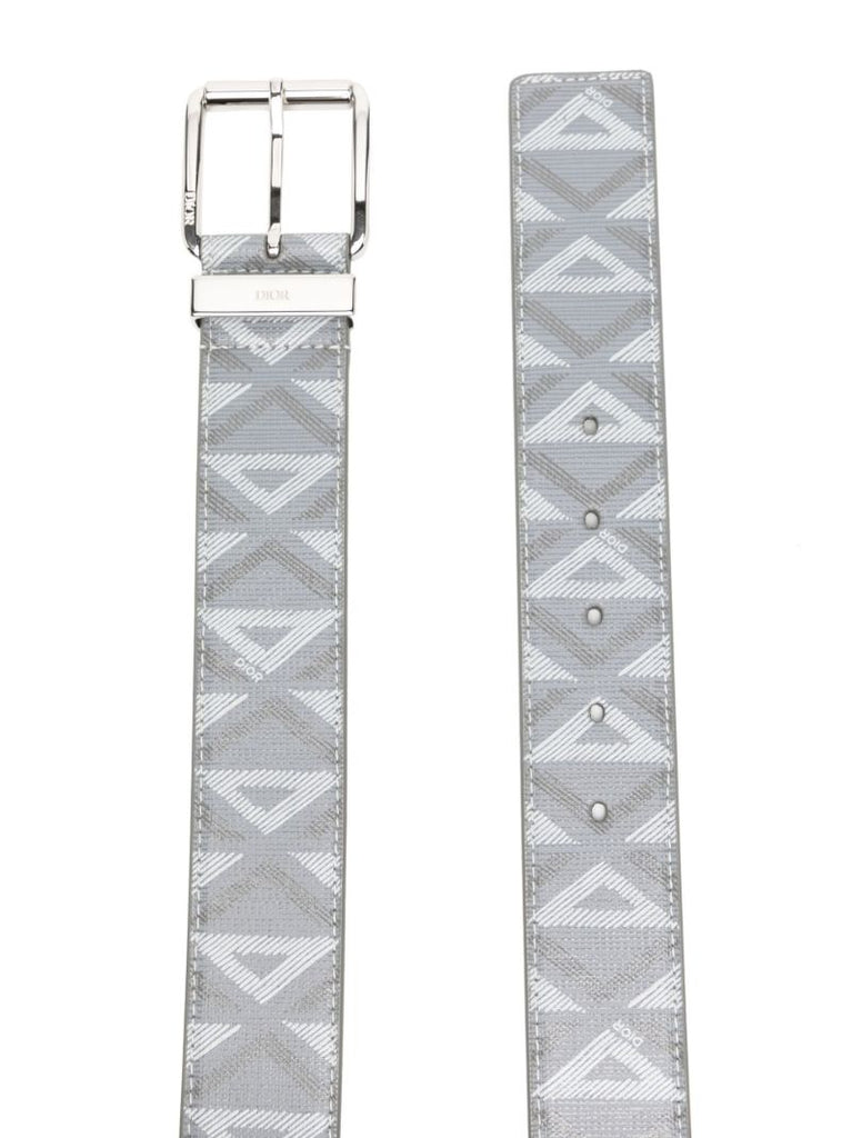 Grey Cd Diamond Pattern Belt