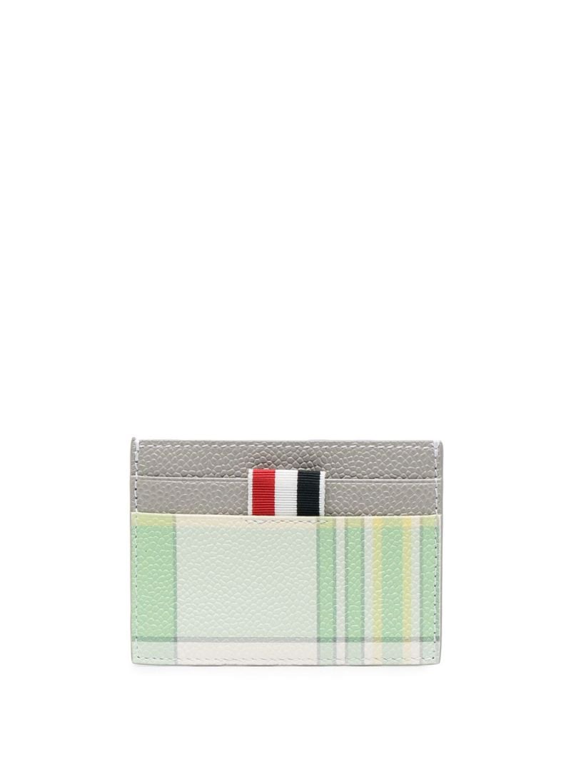 Green Tartan Leather Cardholder
