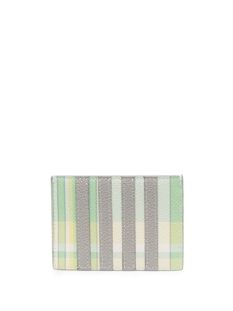 Green Tartan Leather Cardholder