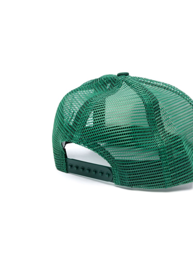 Green Logo Embroidered Trucker Cap