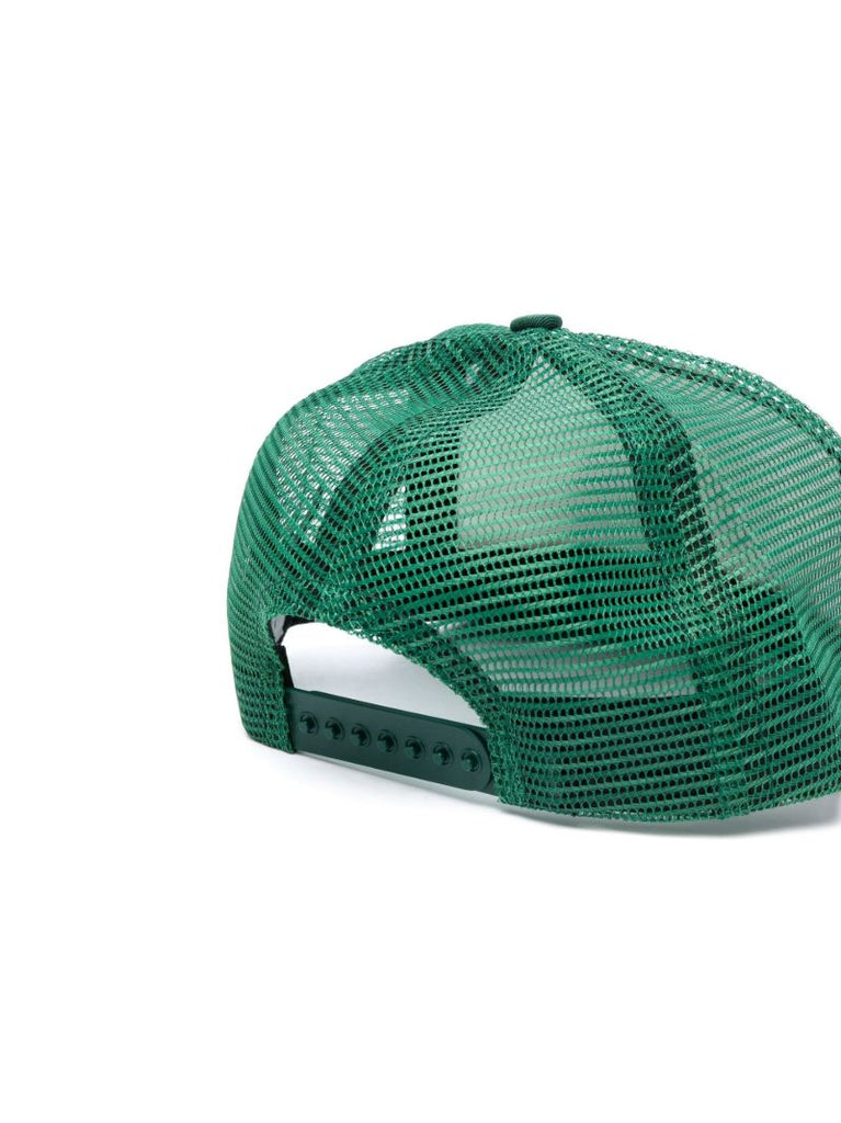 Green Logo Embroidered Trucker Cap