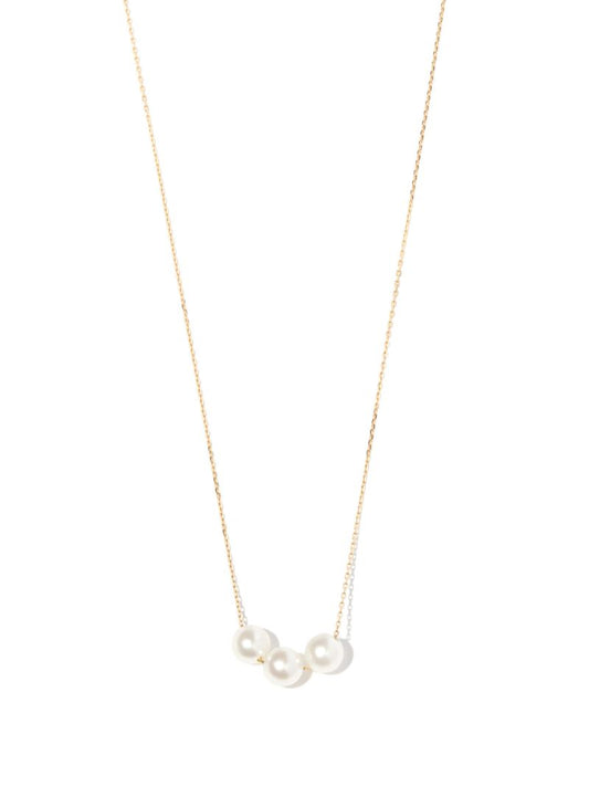 14k Yellow Gold Sea of Beauty Pearl Lariat Necklace