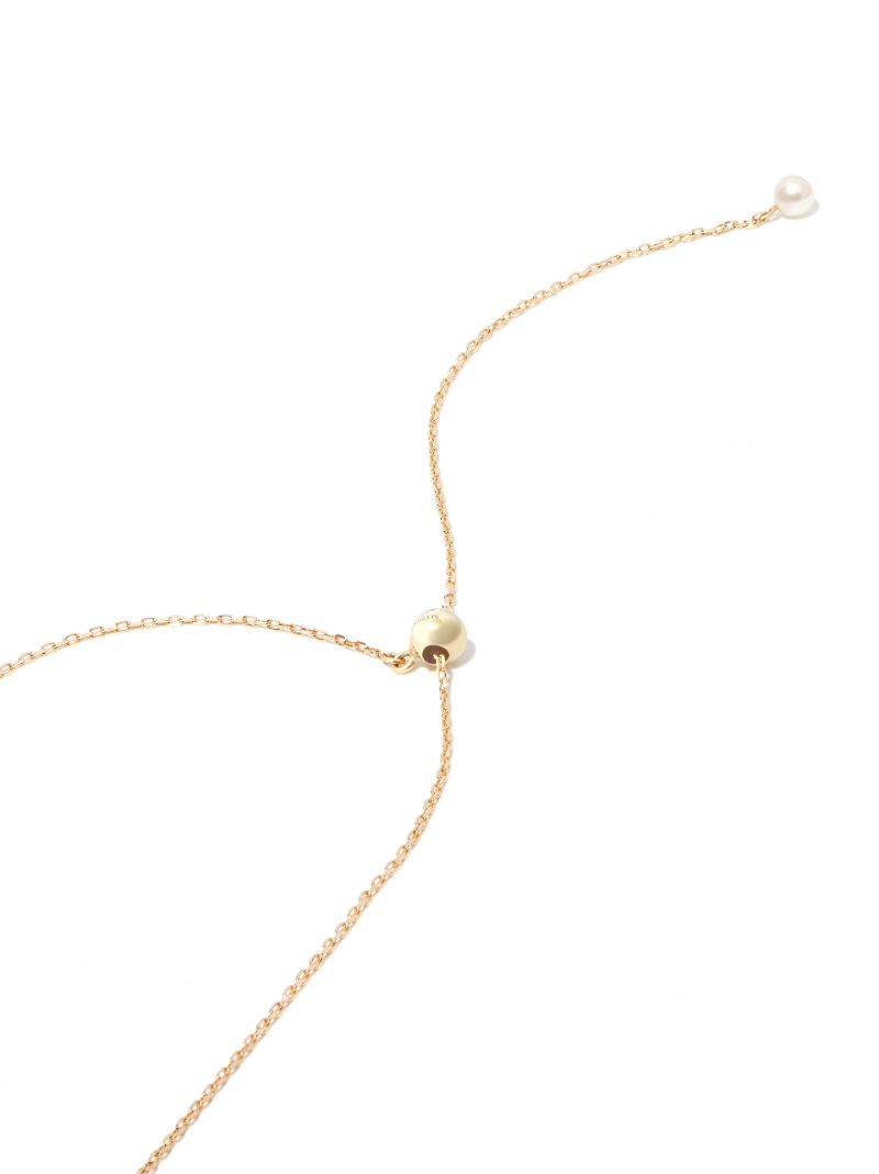 14k Yellow Gold Sea of Beauty Pearl Lariat Necklace