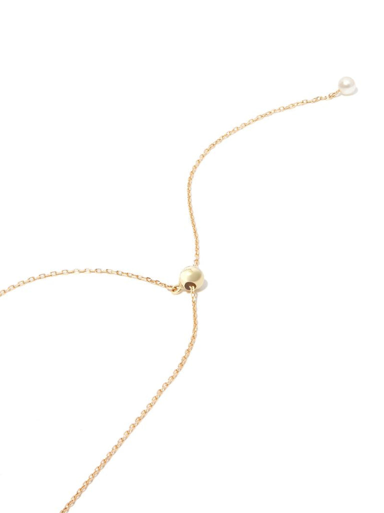 14k Yellow Gold Sea of Beauty Pearl Lariat Necklace