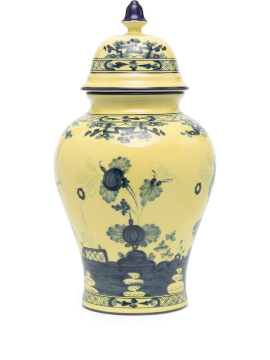 Yellow East Italian Printed Vase
