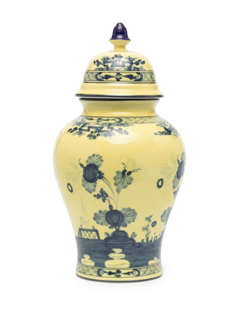 Yellow East Italian Printed Vase