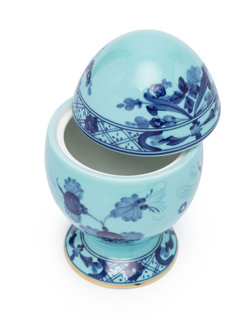 Blue East Italian Print Egg Cup