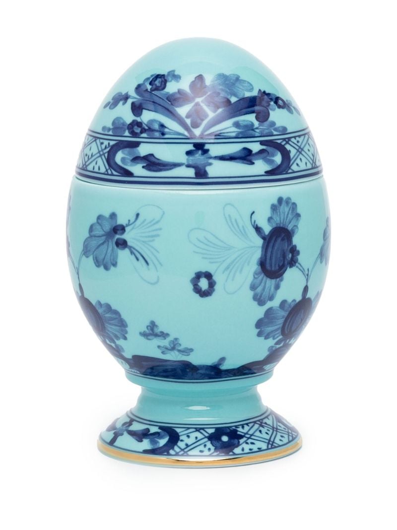 Blue East Italian Print Egg Cup