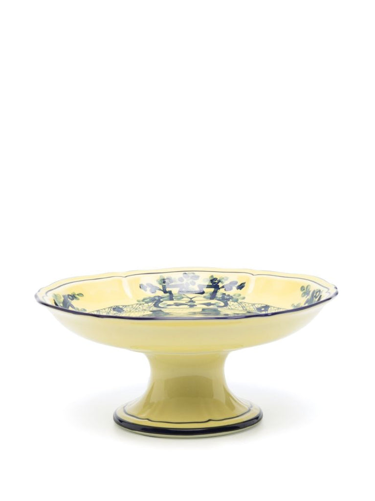 Yellow Oriente Italiano Citrino Ceramic Fruit Stand