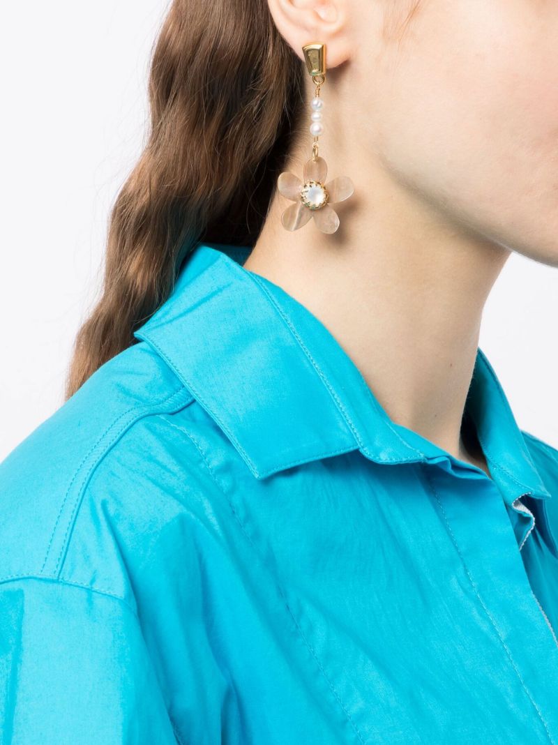 Gold-plated Magnolia Pearl Earrings