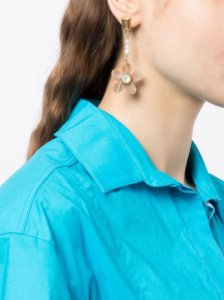 Gold-plated Magnolia Pearl Earrings