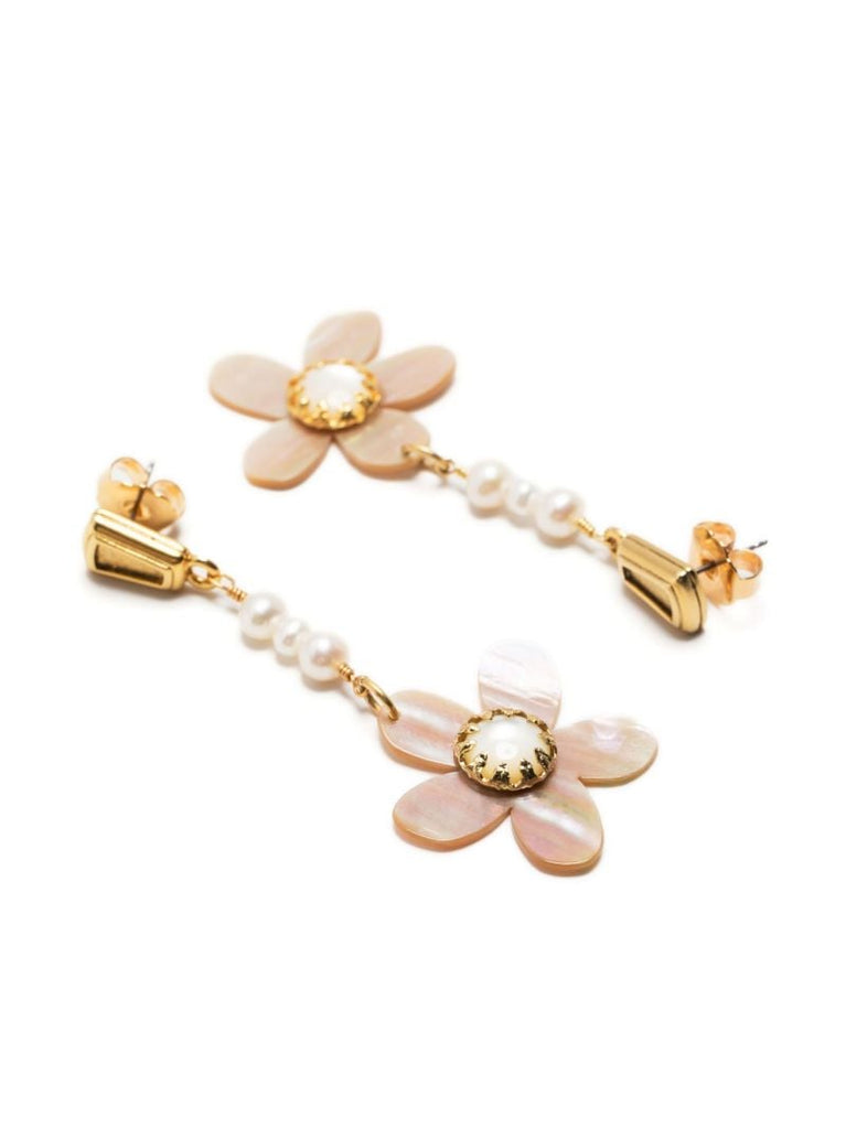 Gold-plated Magnolia Pearl Earrings