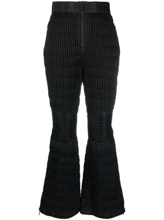 Black Padded Flared Ski Trousers