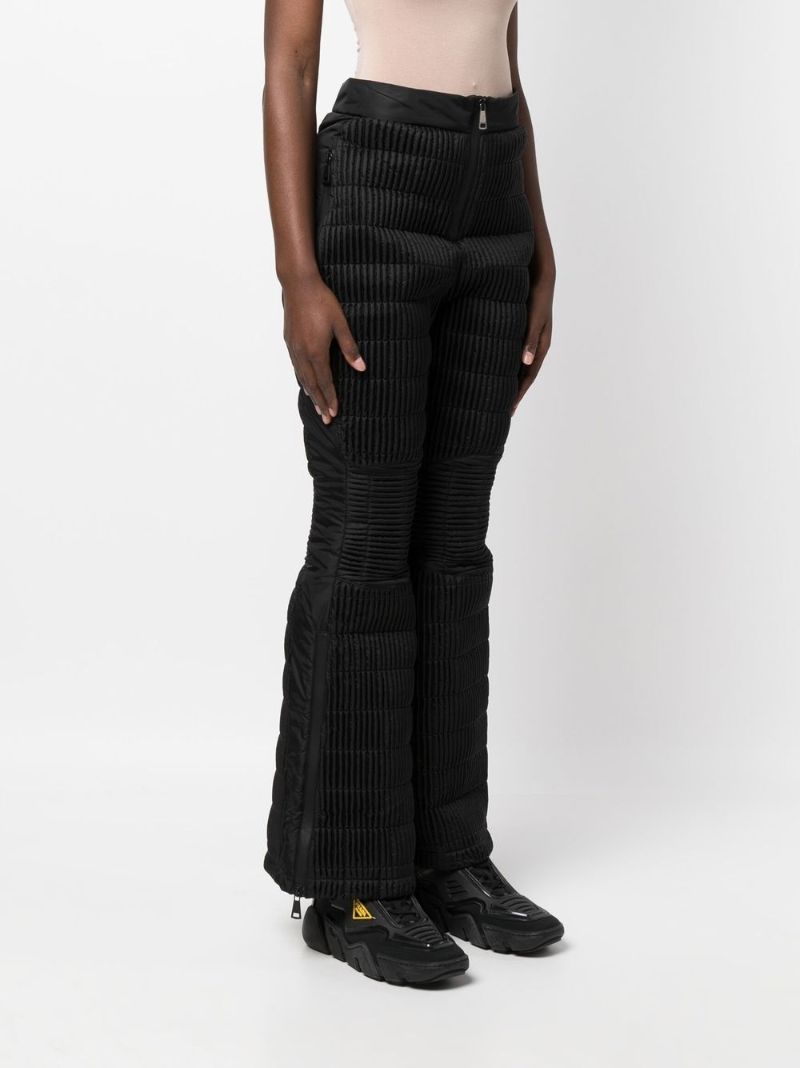 Black Padded Flared Ski Trousers