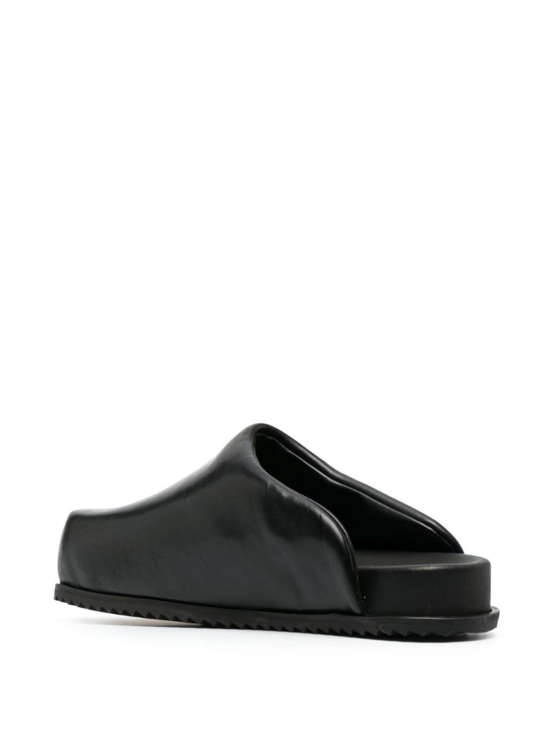 Black Truck Faux Leather Slides