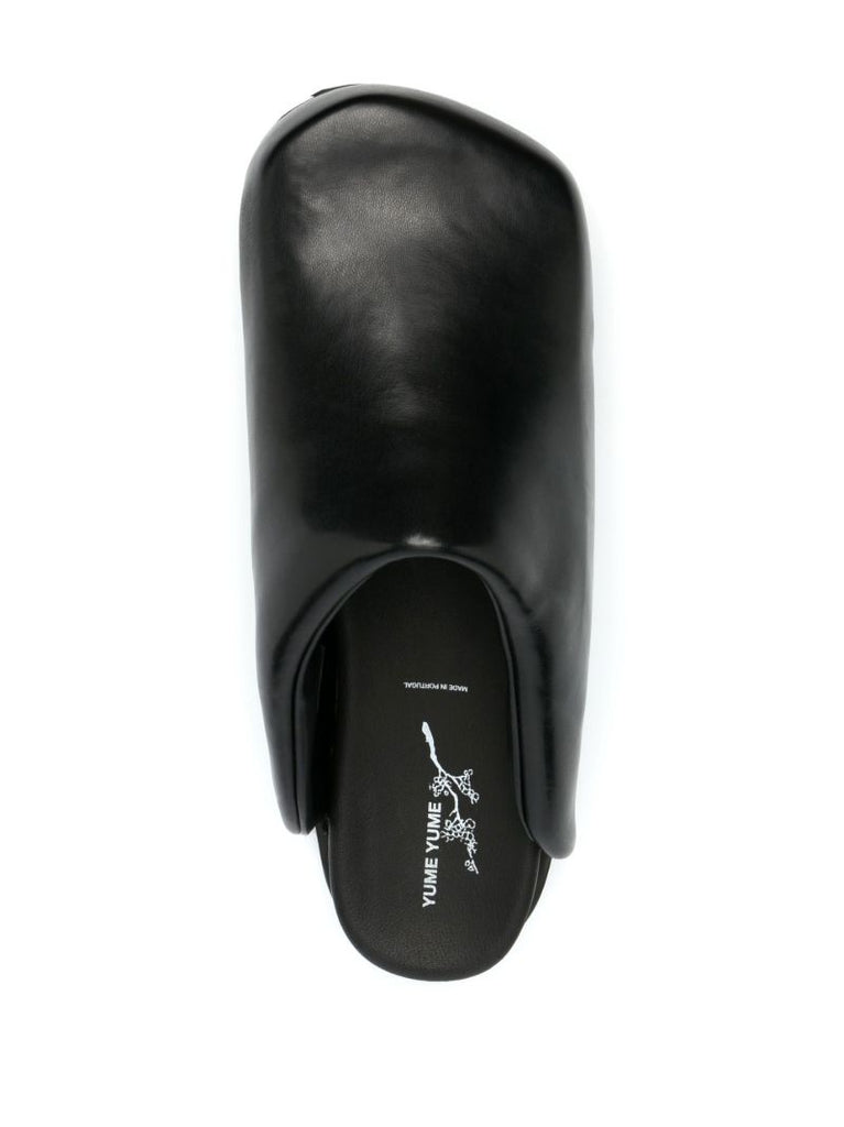 Black Truck Faux Leather Slides
