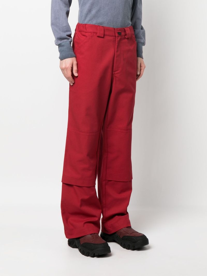 Red Straight-leg Trousers