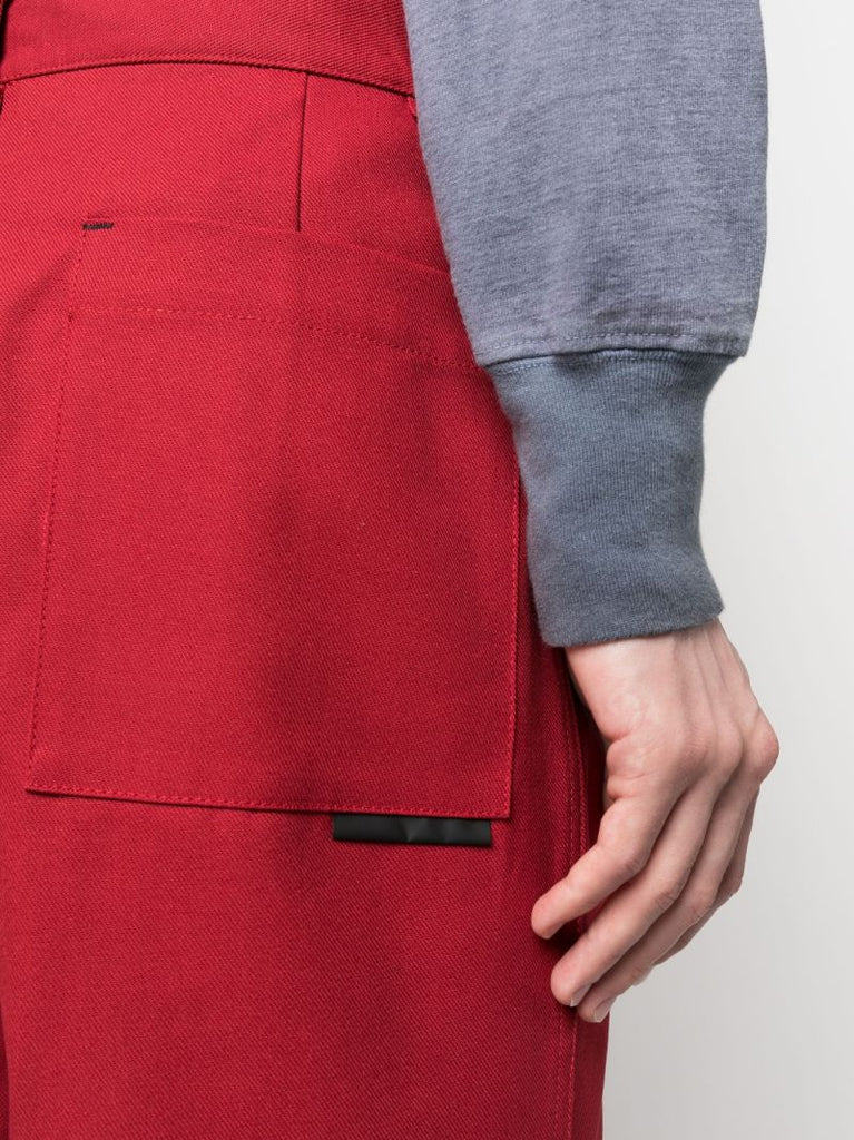 Red Straight-leg Trousers