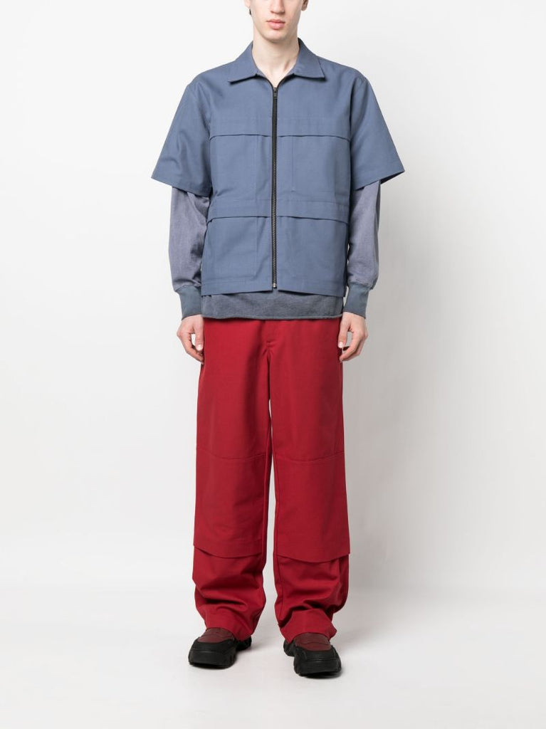 Red Straight-leg Trousers
