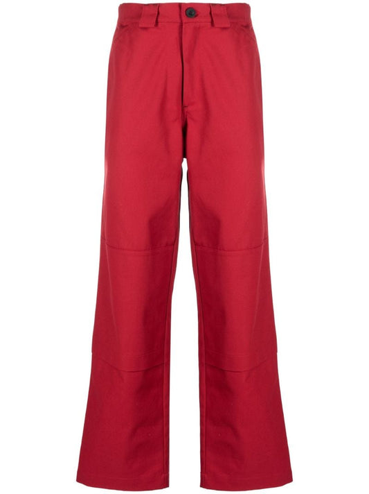 Red Straight-leg Trousers