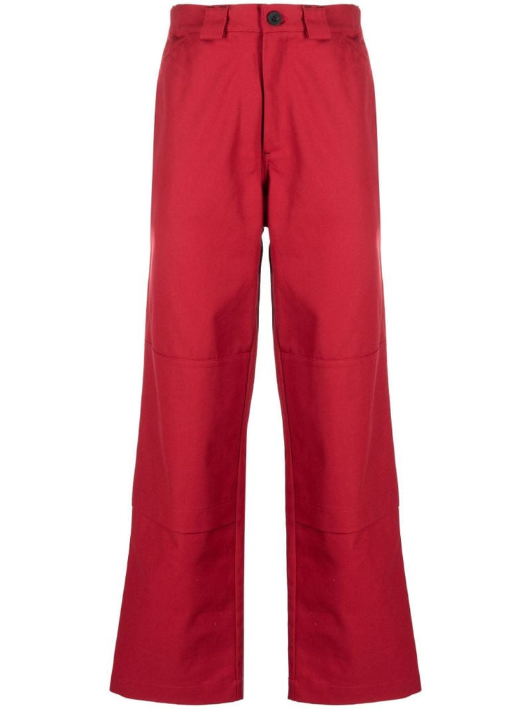 Red Straight-leg Trousers