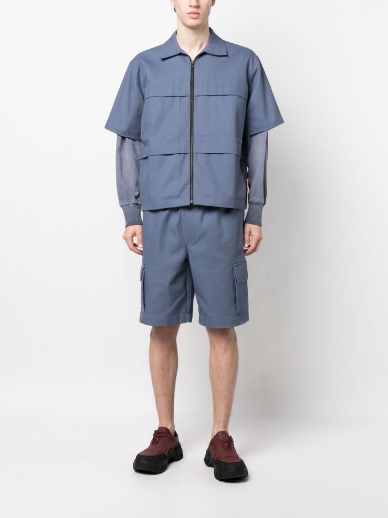 Blue Elasticated Waist Shorts