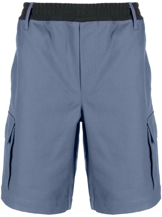 Blue Elasticated Waist Shorts