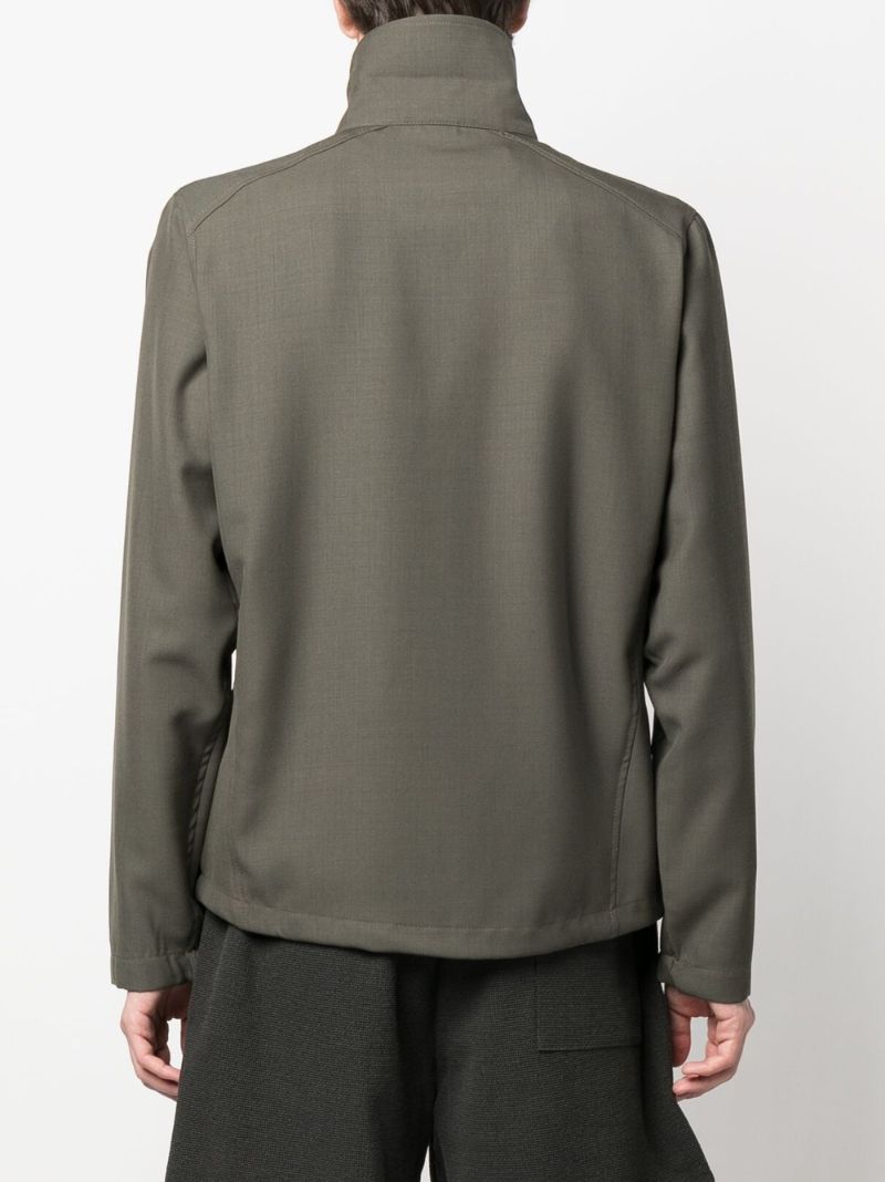 Green Wool Zip-up Jacket