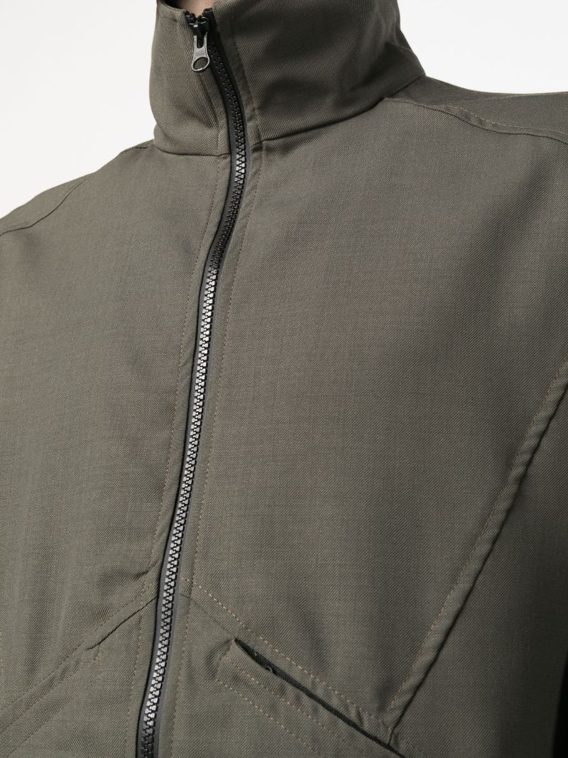 Green Wool Zip-up Jacket
