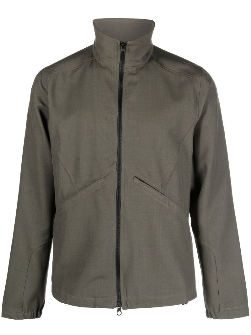 Green Wool Zip-up Jacket