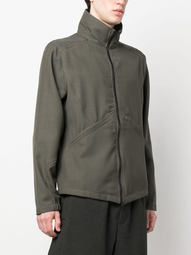 Green Wool Zip-up Jacket
