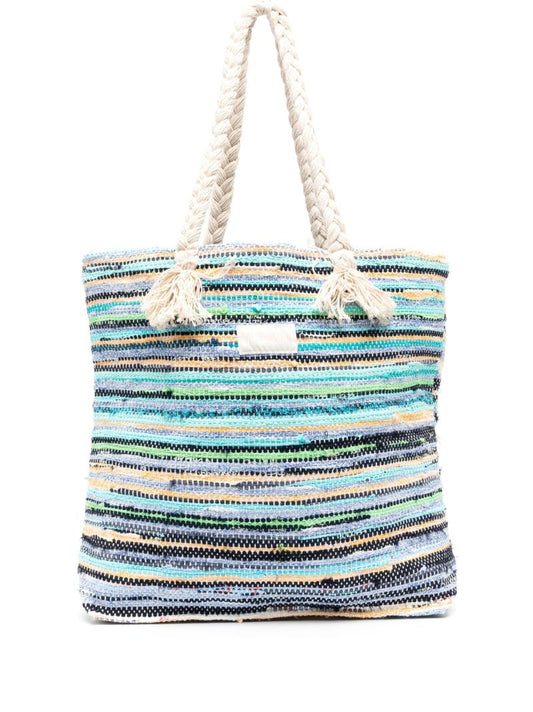 Blue Bamboo Large Tote Bag