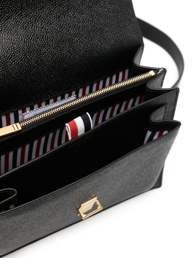 Black School Leather Backpack