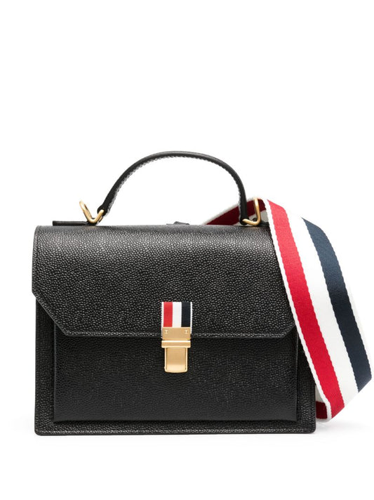 Black School Leather Backpack
