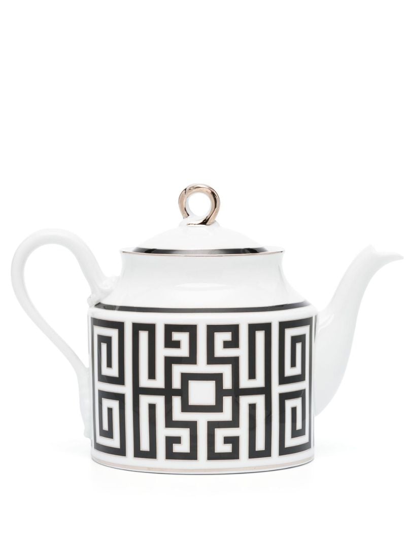 White Labirinto Nero Teapot