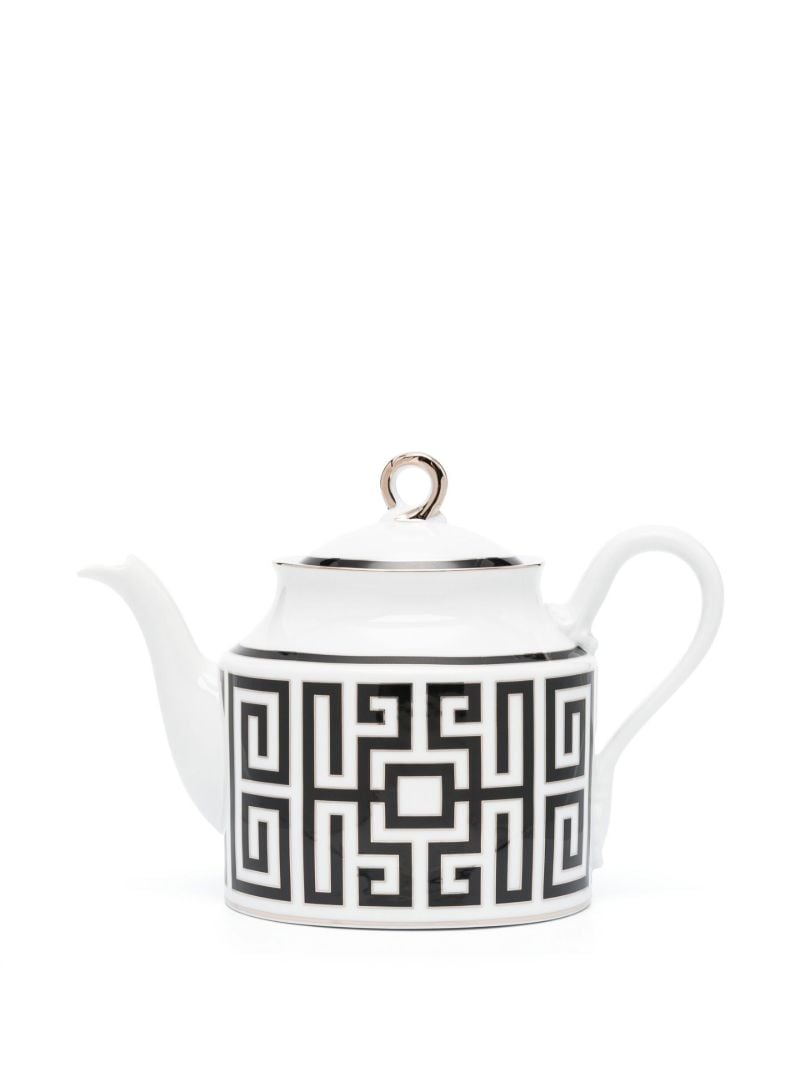 White Labirinto Nero Teapot